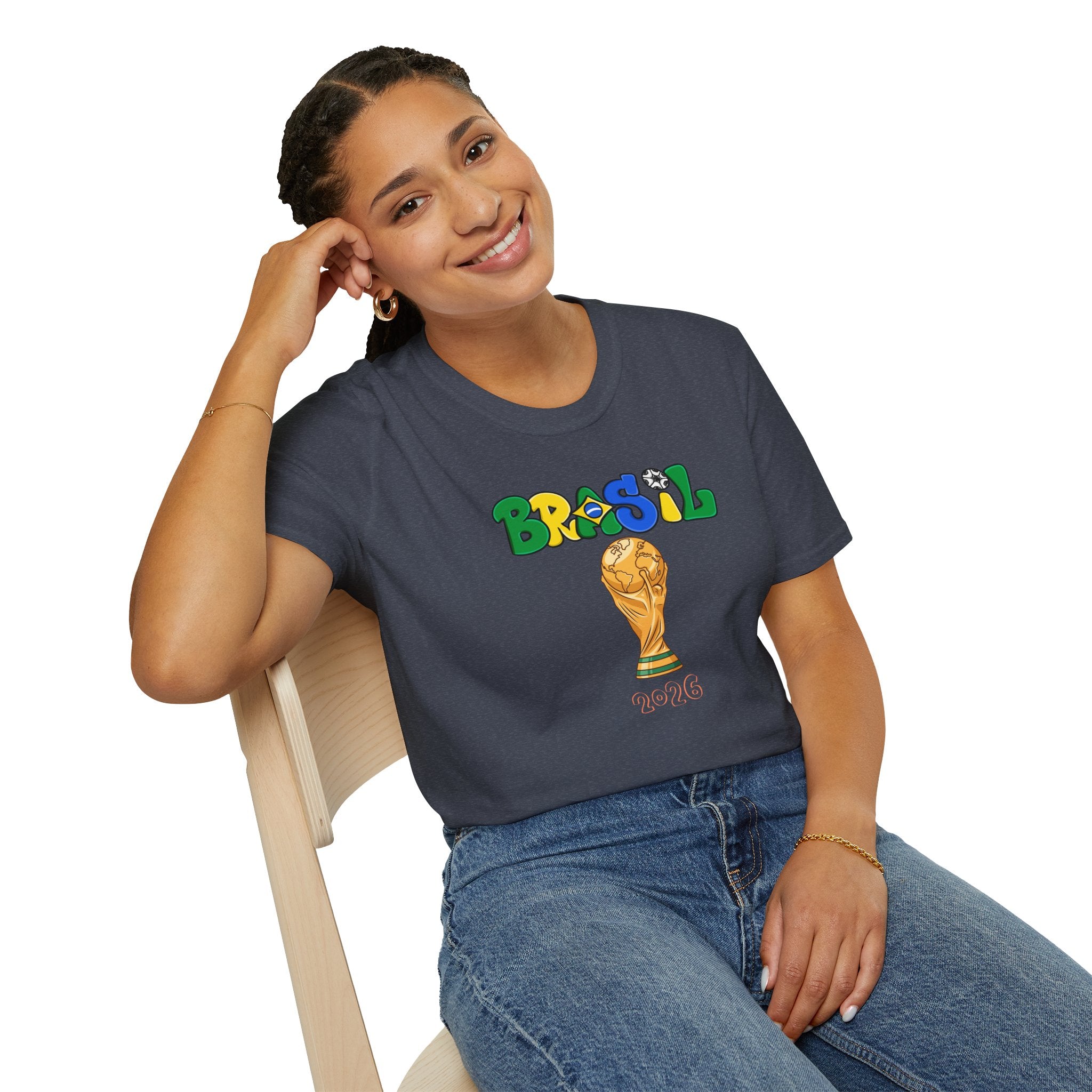 Brasil World Cup Trophy T-Shirt — Brazil Soccer Fan Tee