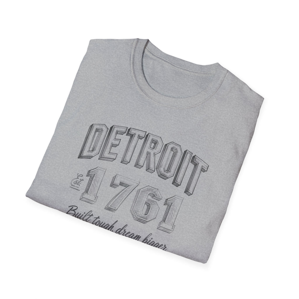 Detroit 1761 T-Shirt — Built Tough, Dream Bigger Vintage City Tee