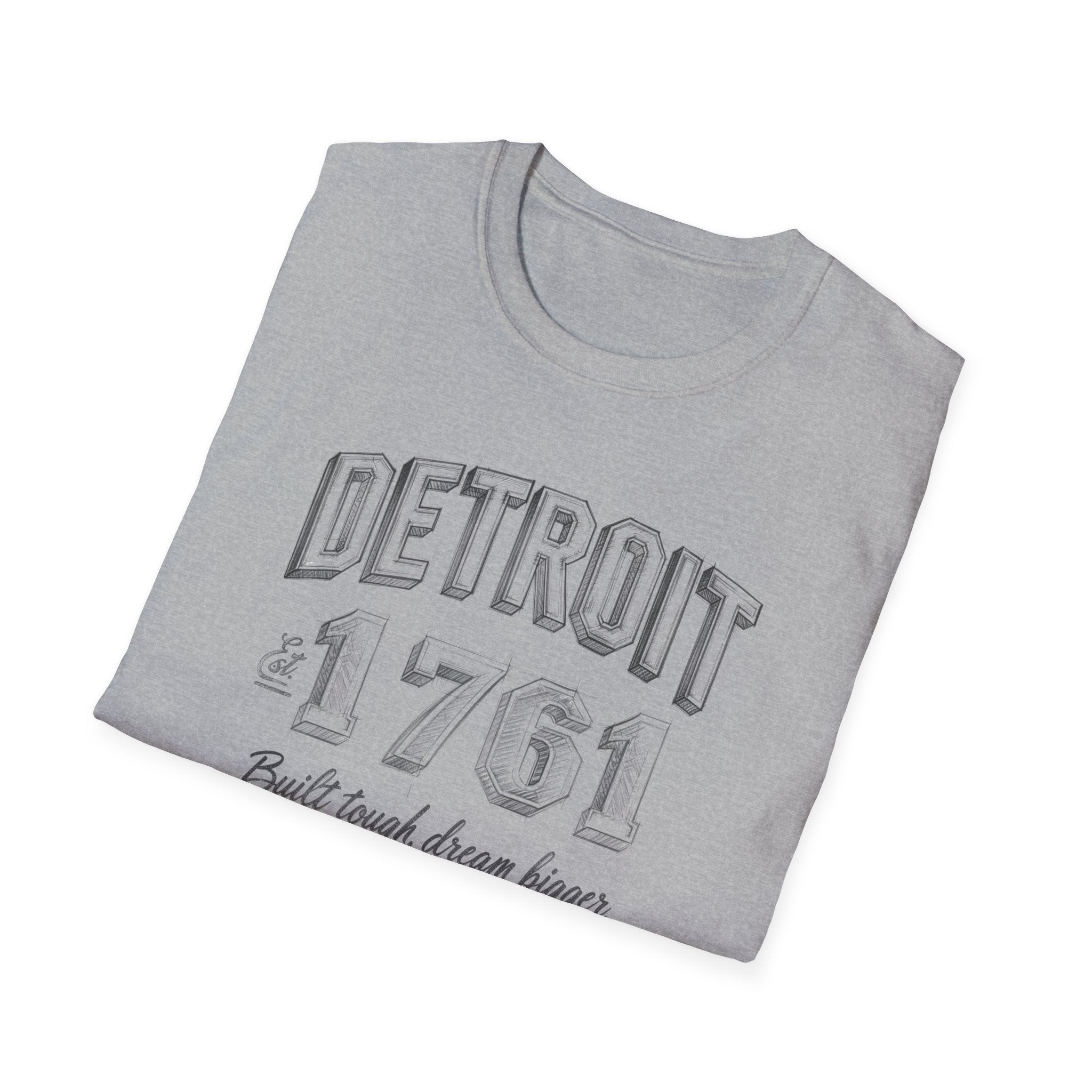 Detroit 1761 T-Shirt — Built Tough, Dream Bigger Vintage City Tee