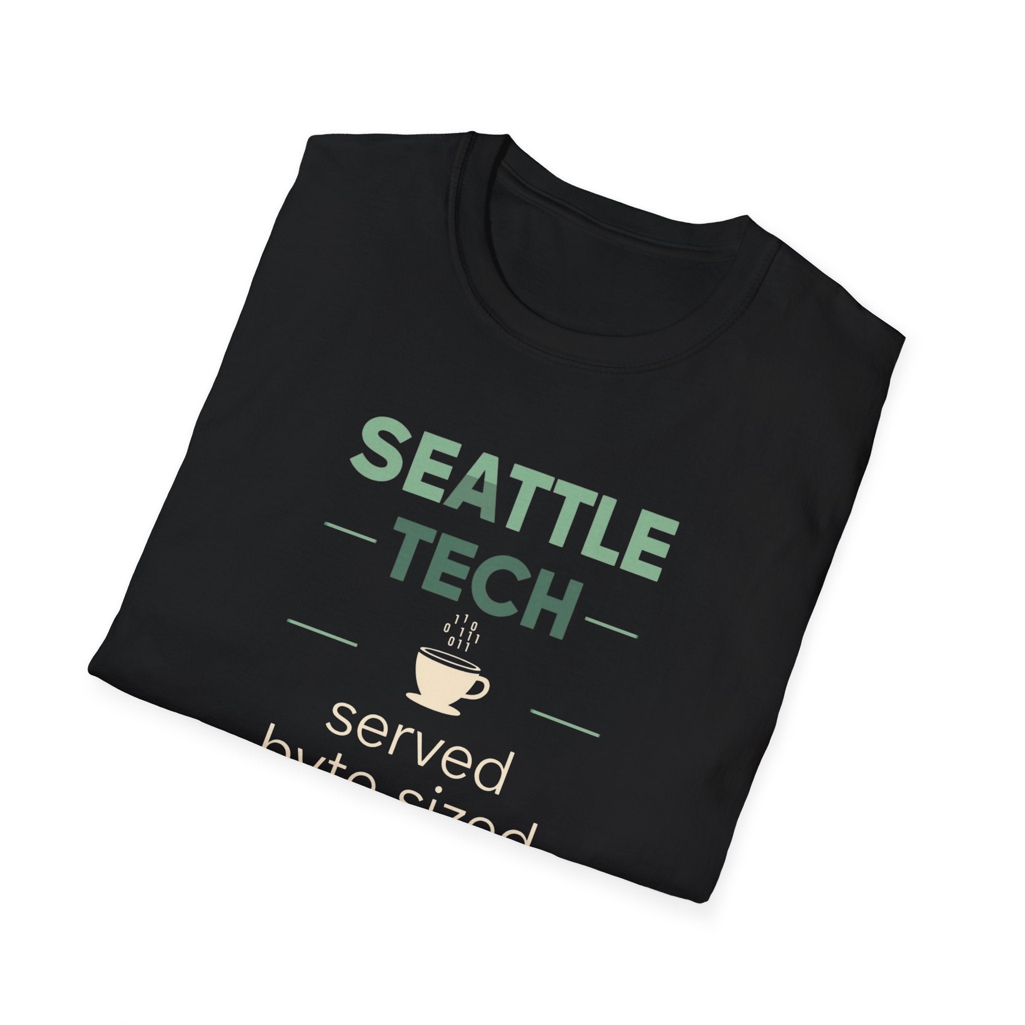 Seattle Tech T-Shirt – “served byte sized” Coffee & Coding Tee