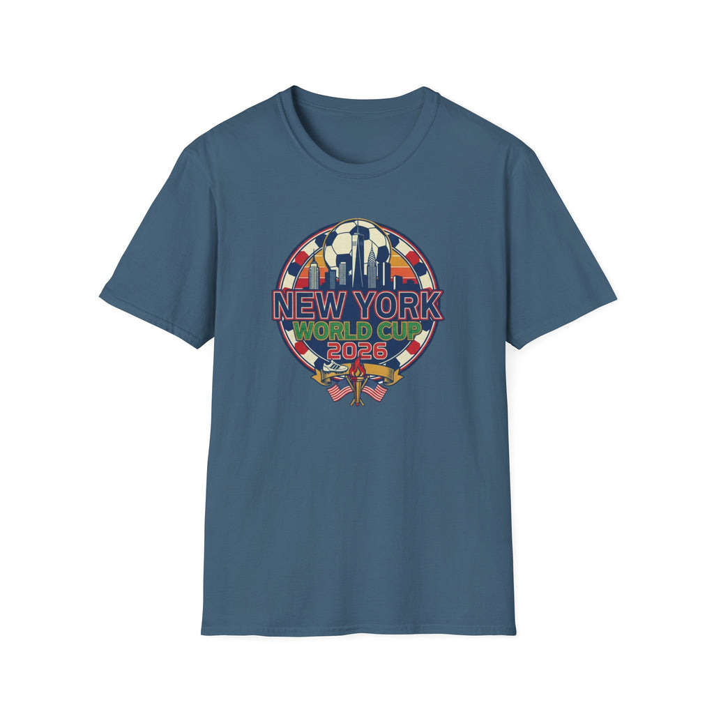 New York World Cup 2026 T-Shirt — Retro City Skyline Soccer Tee