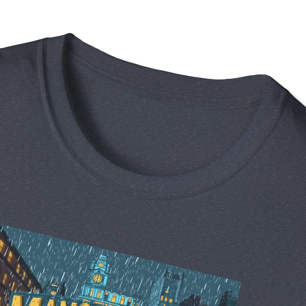 Manchester City Street Scene T-Shirt | Retro Skyline Tee
