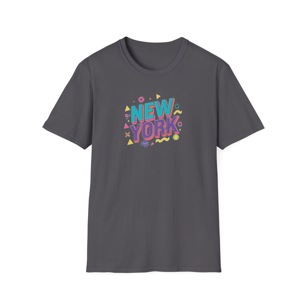 New York colorful typography T-Shirt | city souvenir, retro pop design