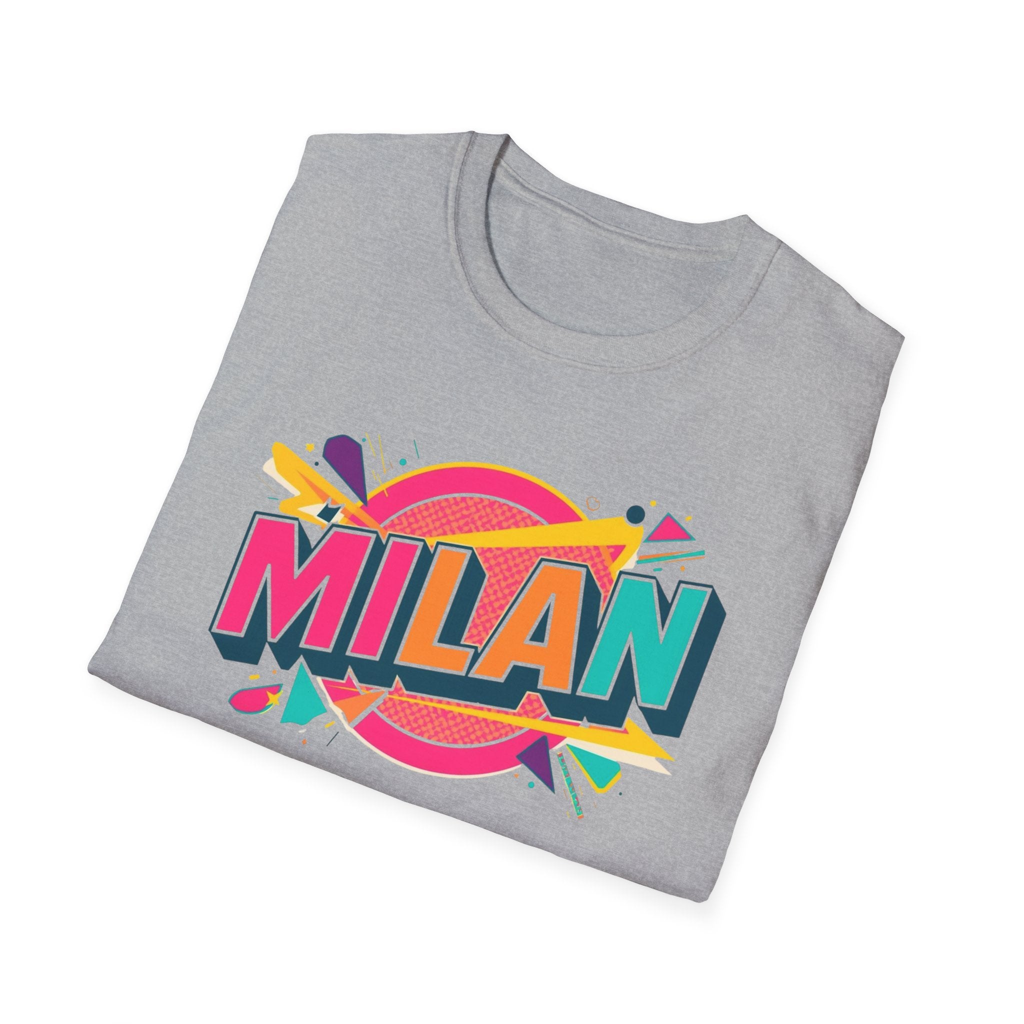 Milan Retro Pop Graphic T-Shirt — Colorful City Name Tee