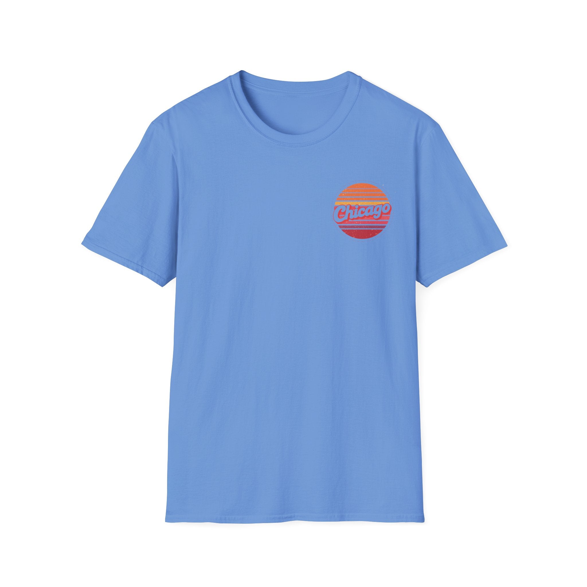 Chicago Retro Sunset T-Shirt | Vintage City Logo Tee