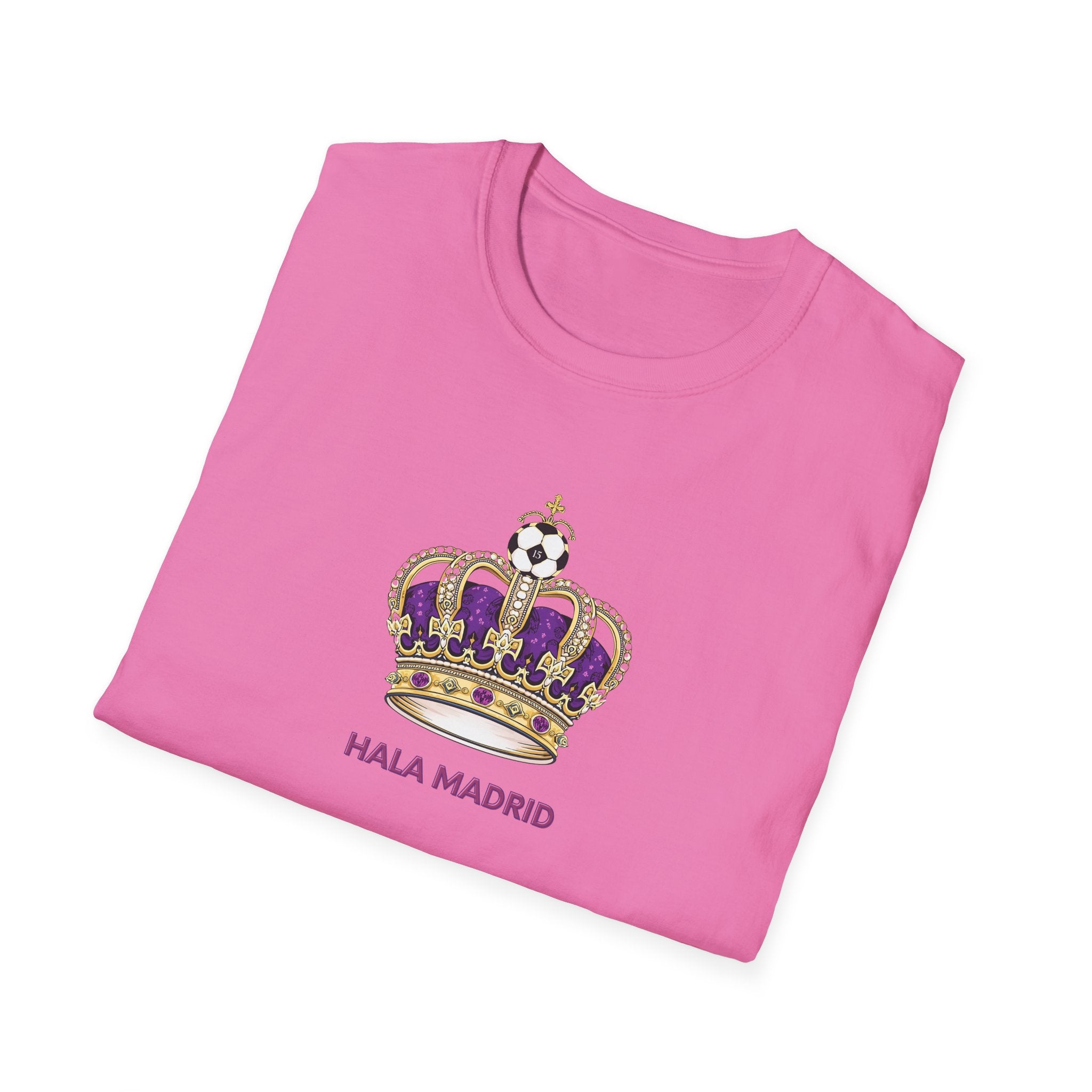 Crown with Soccer Ball Hala Madrid T-Shirt | Football Fan Tee