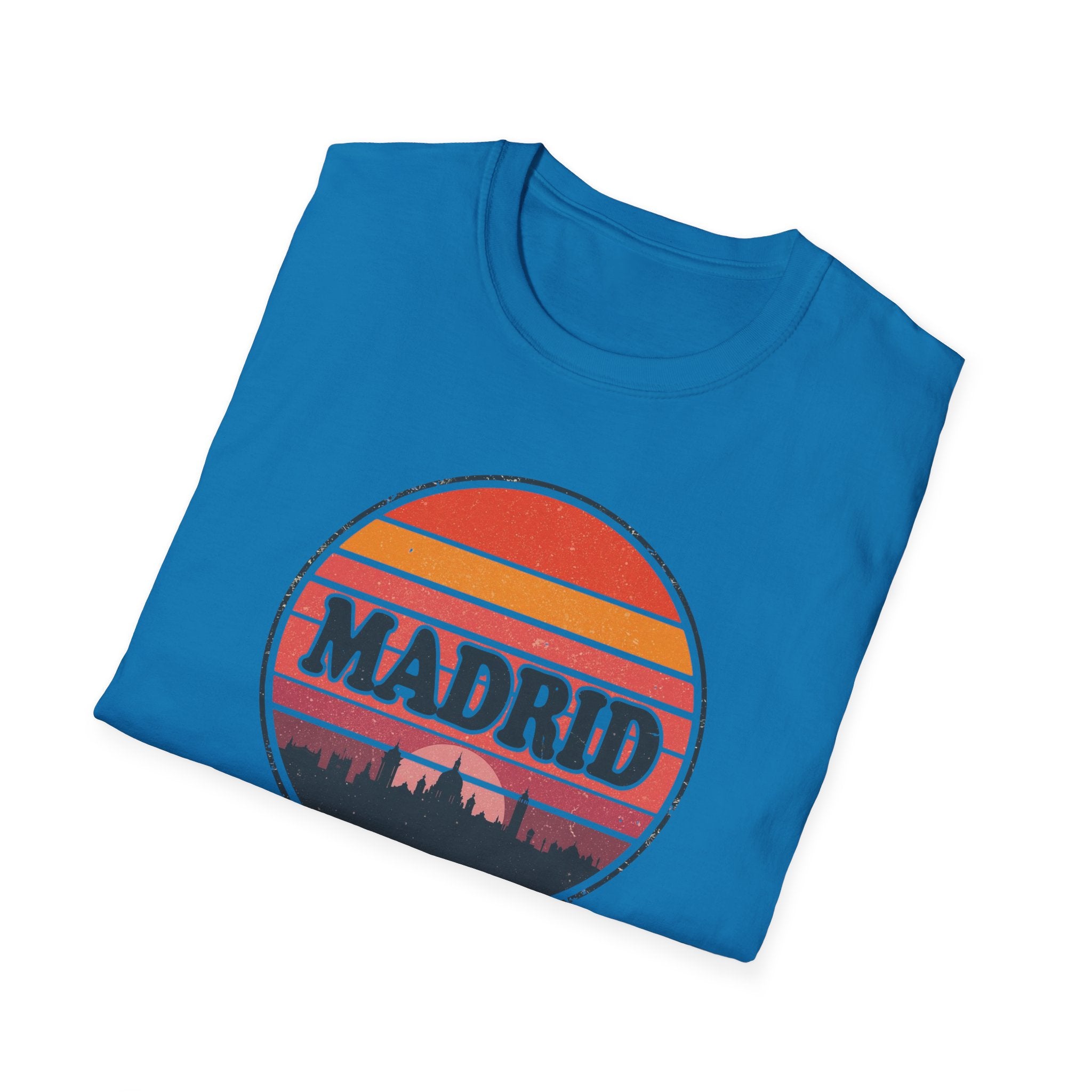 Madrid Sunset T-Shirt — Vintage Skyline Graphic Tee
