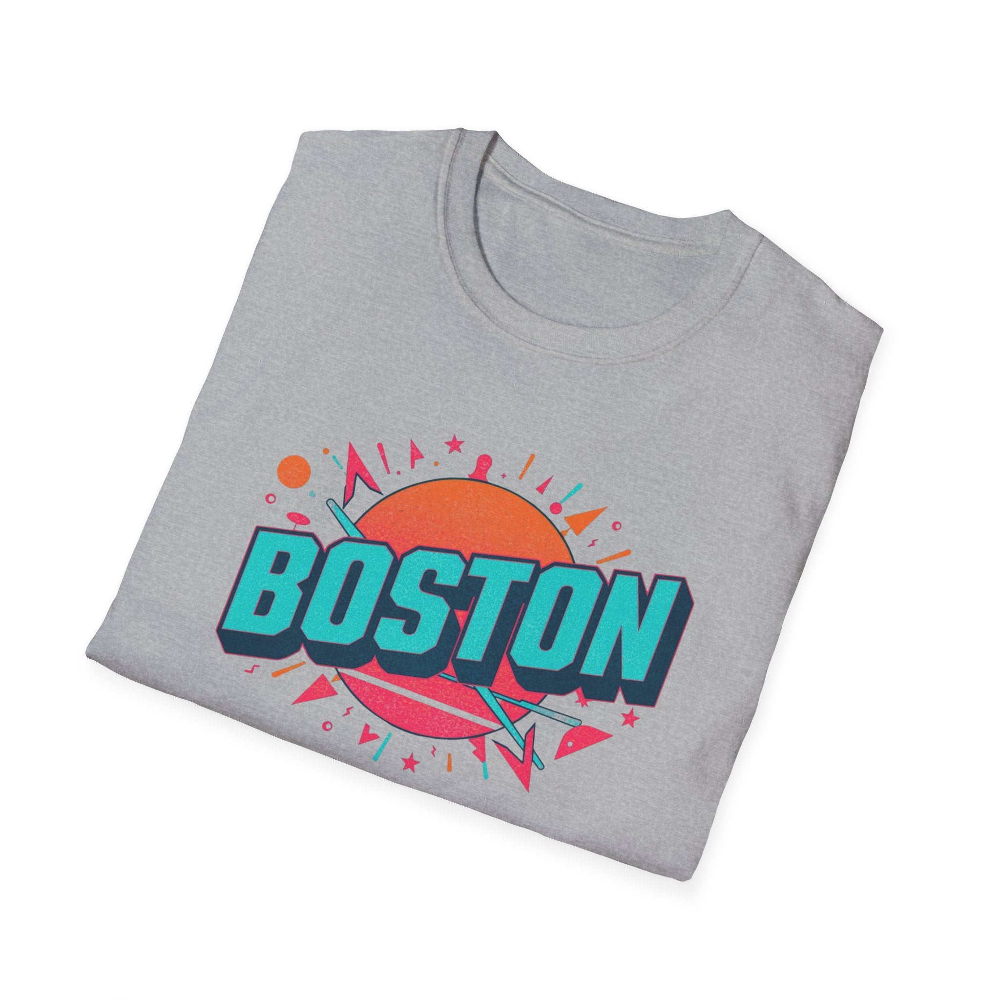 Boston Retro Sunset T-Shirt — Colorful City Graphic Tee