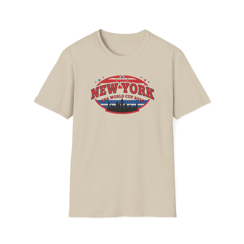 New York World Cup 2026 T-Shirt — Vintage Skyline Soccer Tee