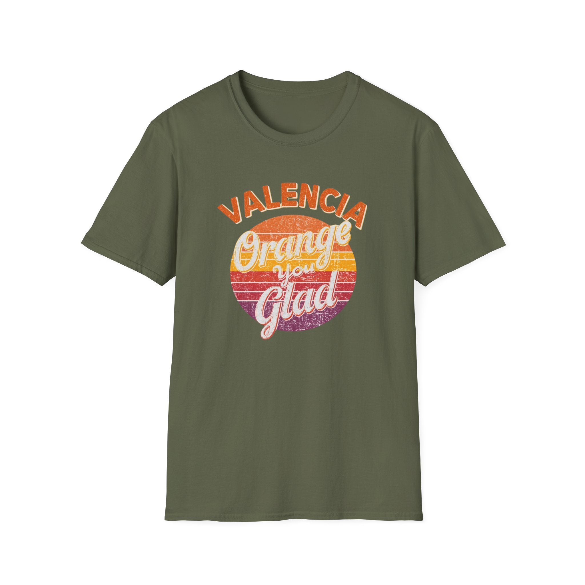 Valencia Orange You Glad Retro Graphic T-Shirt