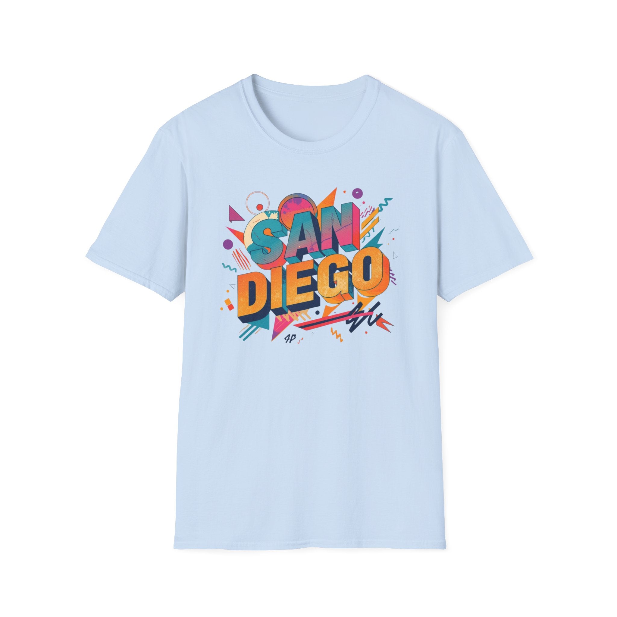 San Diego Retro Graphic T‑Shirt — Colorful 80s Style City Tee