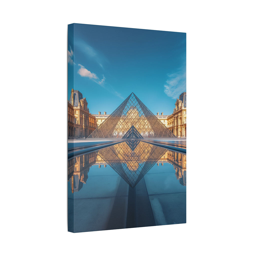 Louvre Glass Pyramid Canvas Print — Paris Travel Wall Art