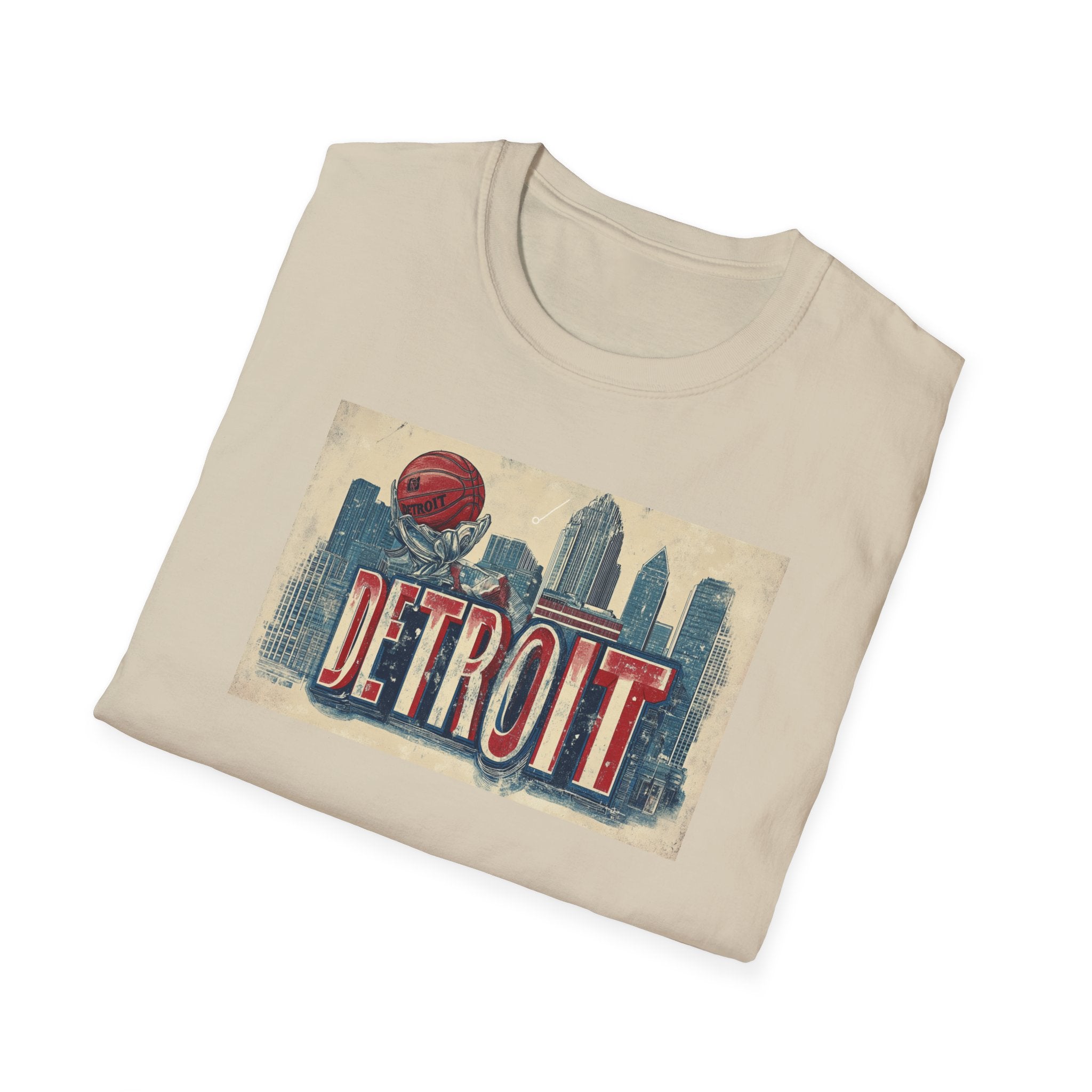 Detroit skyline vintage postcard T-Shirt | Retro city skyline tee