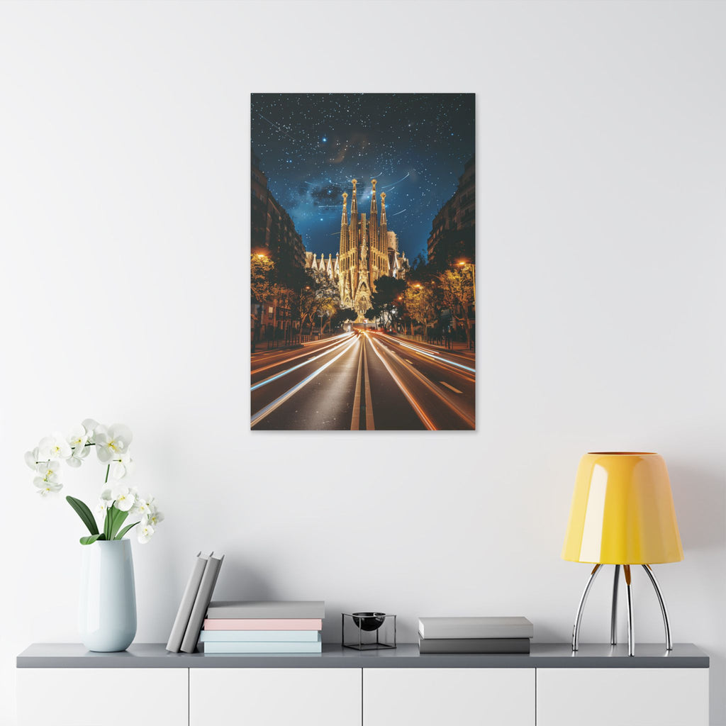 Sagrada Familia Nightscape Canvas