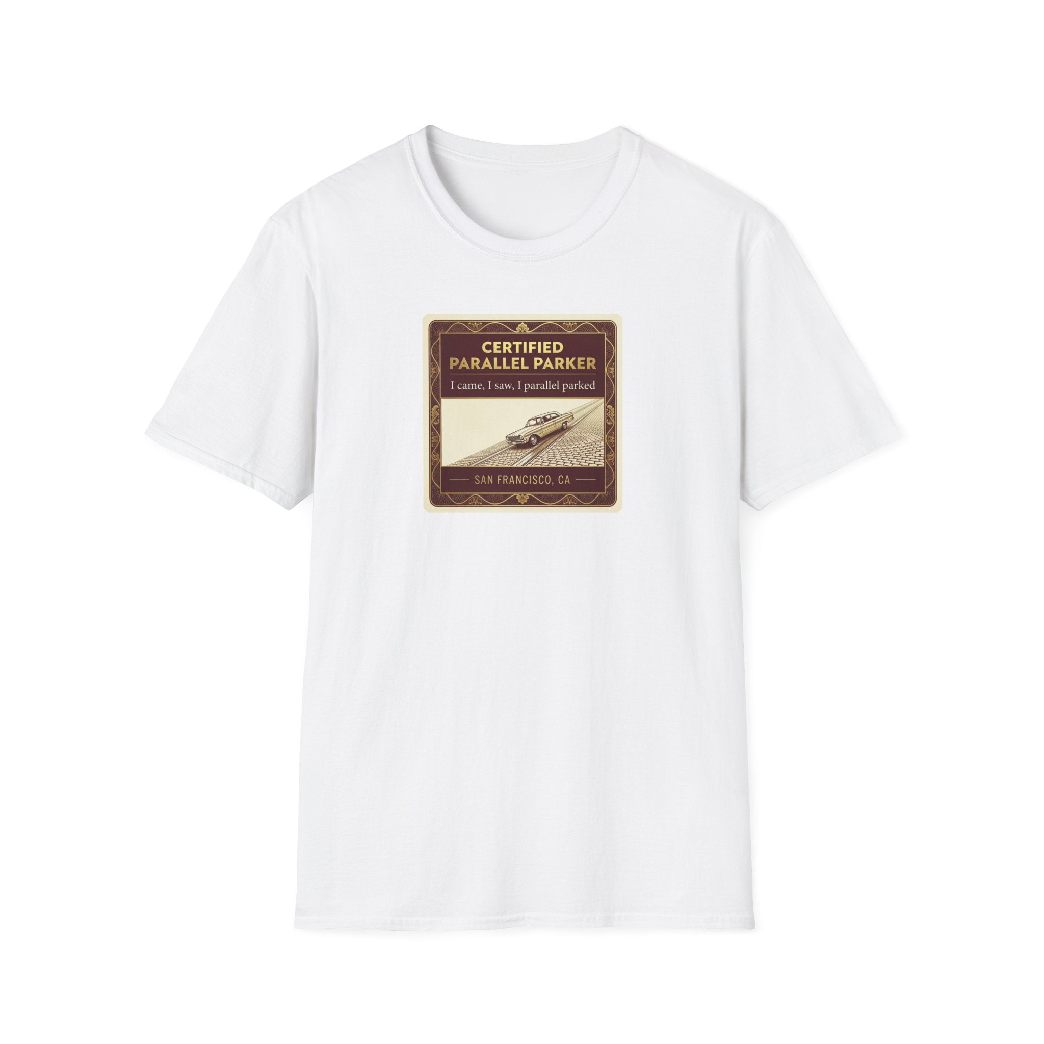 Vintage Airplane T-Shirt — "Certified Parallel Parker" Retro Pilot Tee