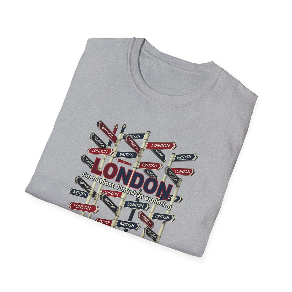London Street Signs T-Shirt — Vintage Union Jack Directional Graphic
