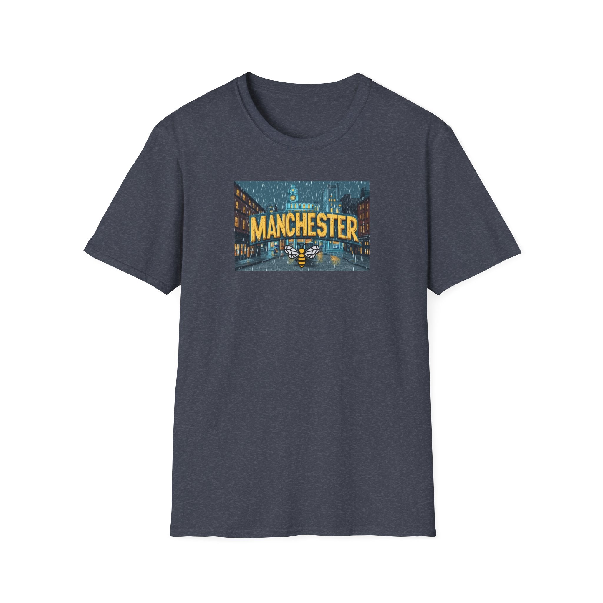 Manchester City Street Scene T-Shirt | Retro Skyline Tee