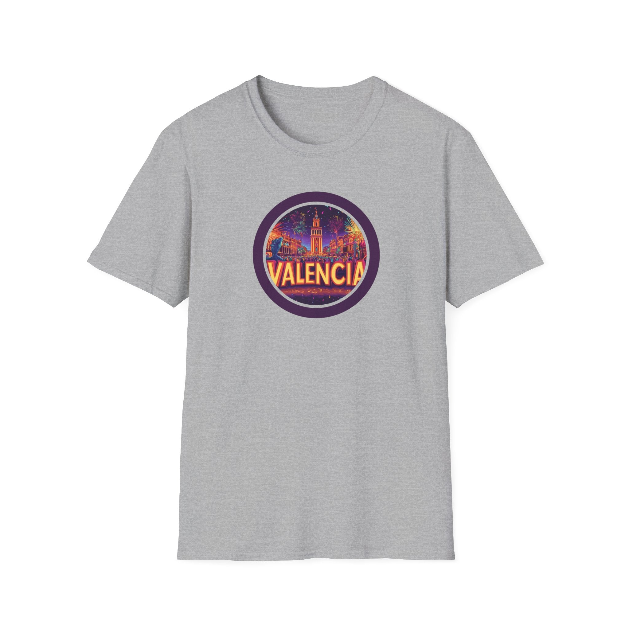 Valencia skyline circle logo T-Shirt | Spain travel souvenir