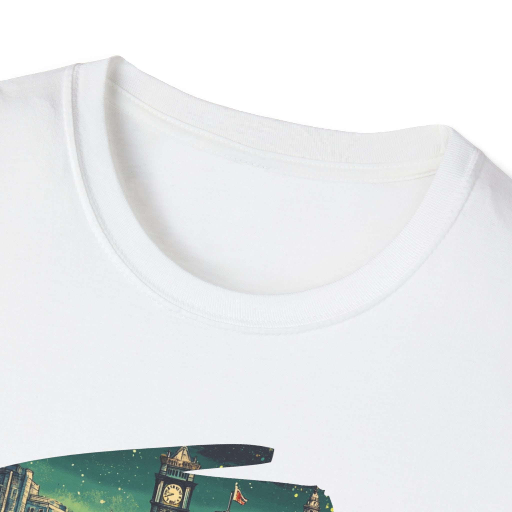 Dublin vintage travel collage T-Shirt | Irish city skyline, retro postcard style