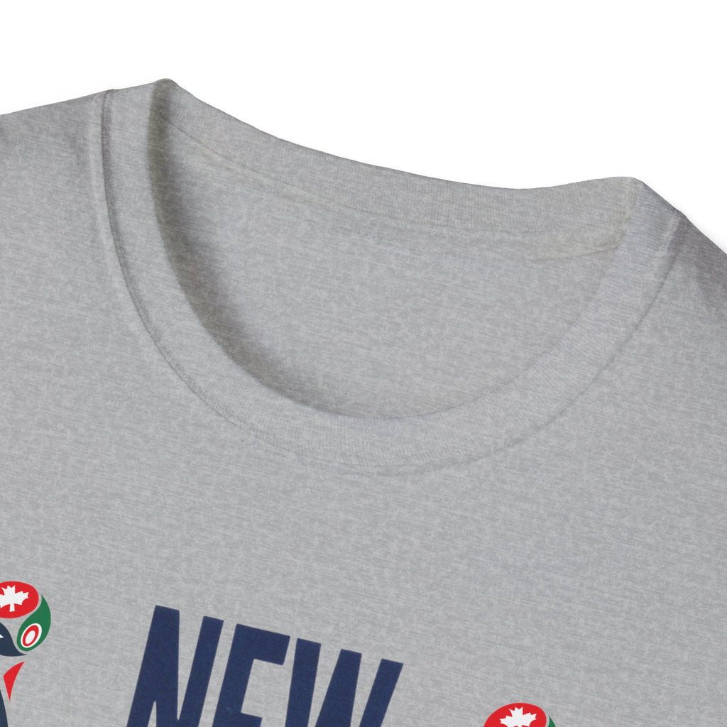 New York USA World Cup 2026 T-Shirt — American Flag Skyline Soccer Tee