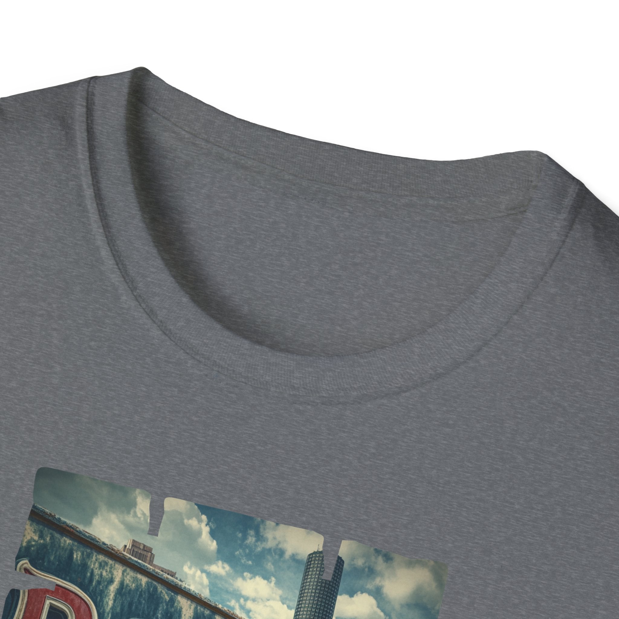 Boston Neon Sign T-Shirt | Cityscape Vintage Photo Tee