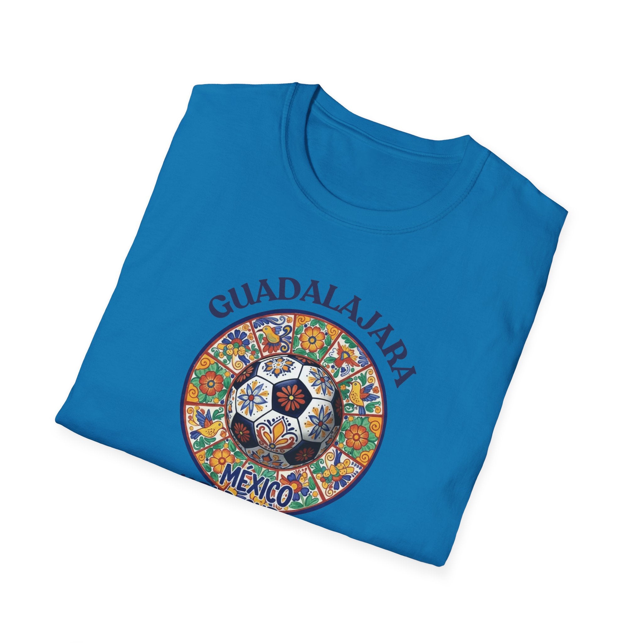 Guadalajara Mexico World Cup 2026 Soccer T-Shirt — Colorful Aztec Ball Design