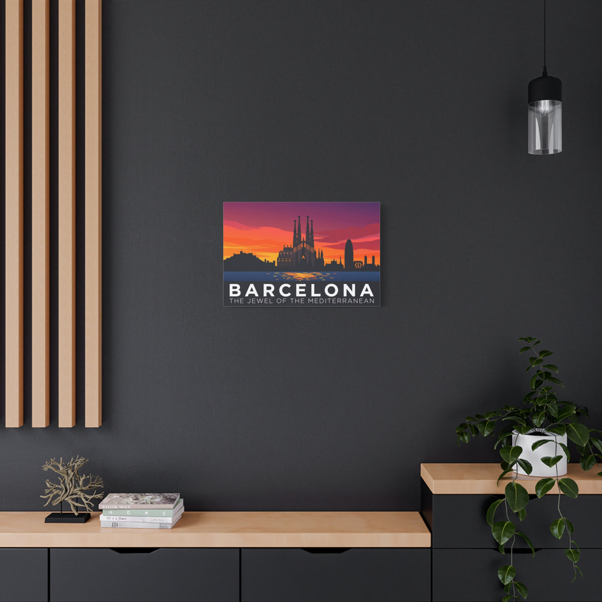Barcelona Sunset Canvas Print — The Jewel of the Mediterranean