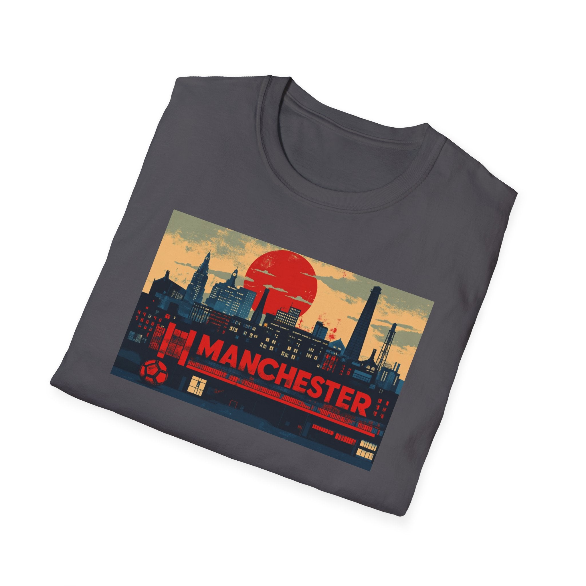Manchester Skyline T-Shirt | Retro Cityscape Travel Tee
