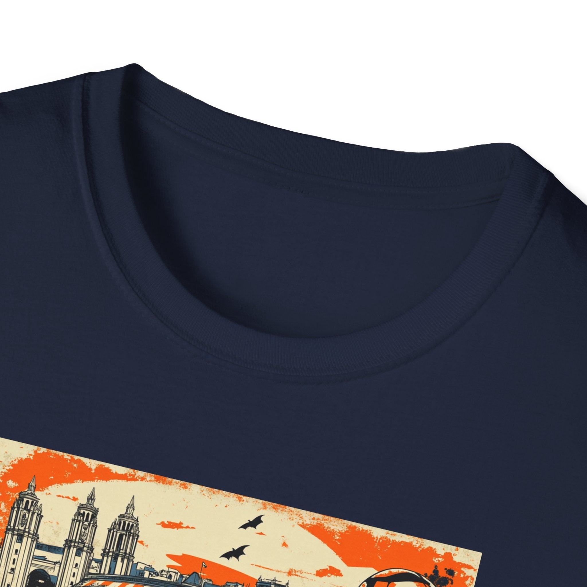 Valencia Vintage Soccer Graphic T-Shirt | City Skyline, Football Art