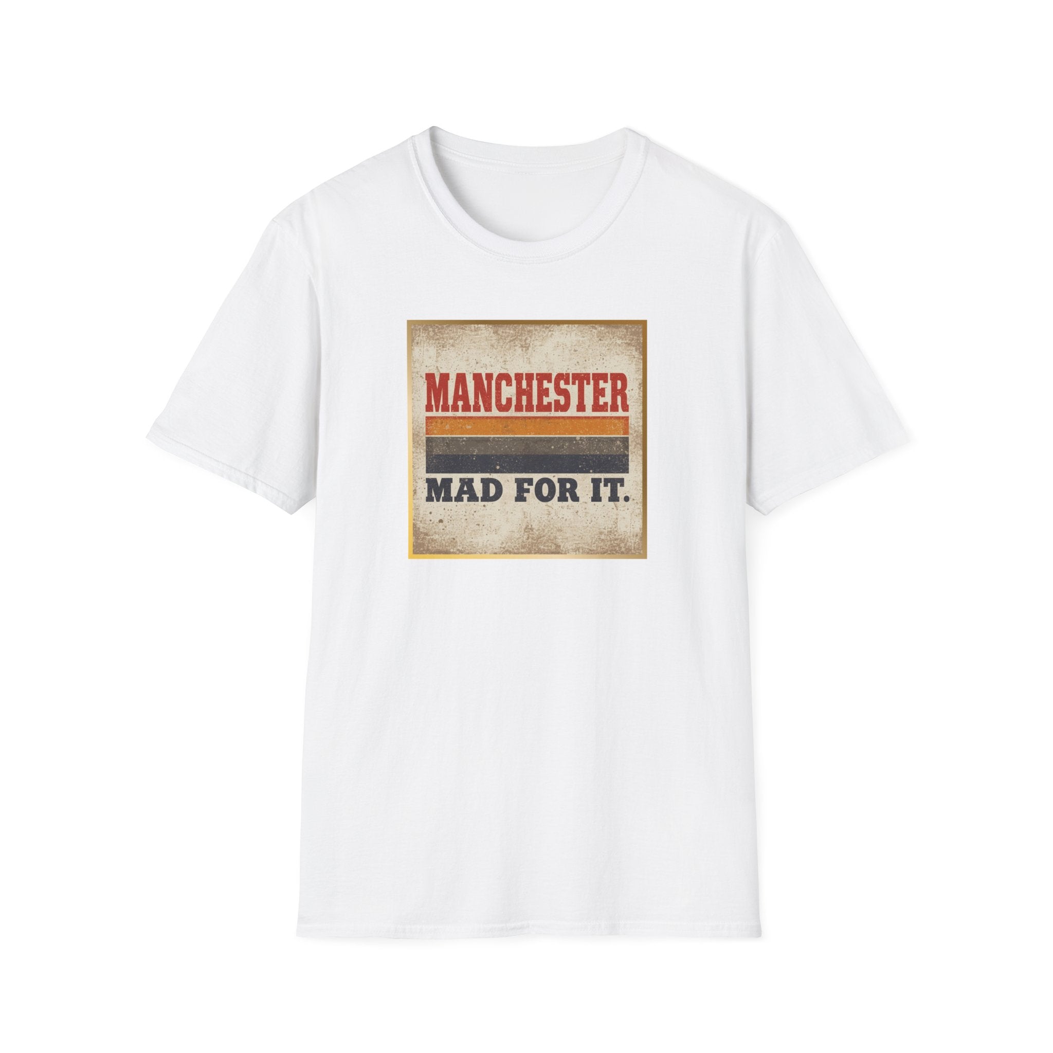 Manchester Mad For It T-Shirt — Vintage Football / City Pride Tee