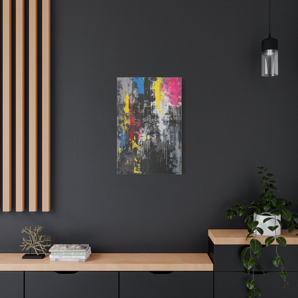 Abstract Urban Graffiti Canvas inspired by Berlin history