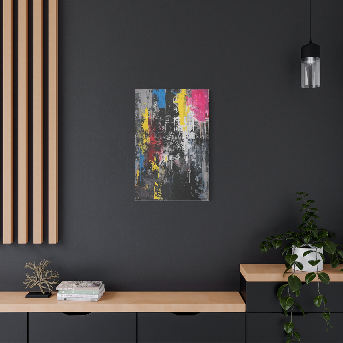 Abstract Urban Graffiti Canvas inspired by Berlin history