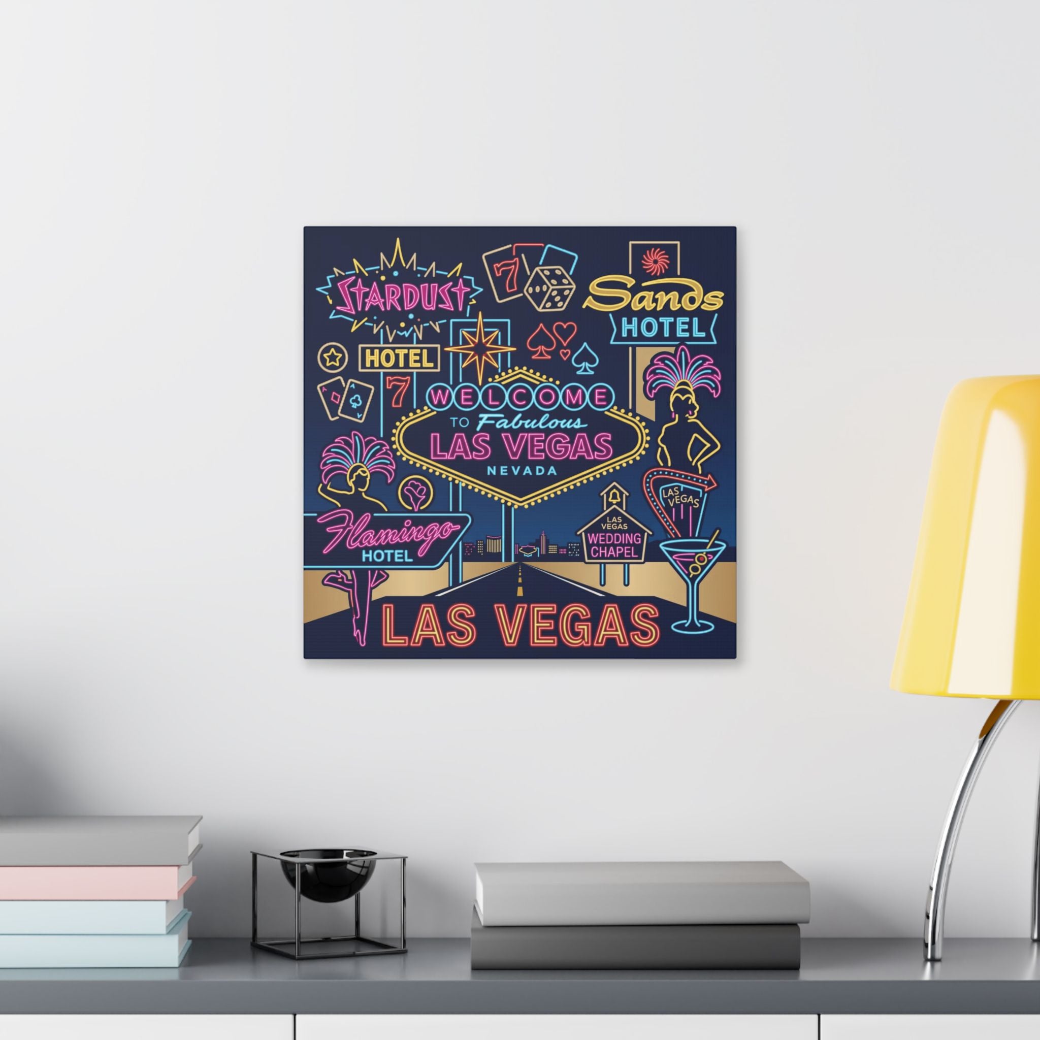 Las Vegas Neon Signs Canvas
