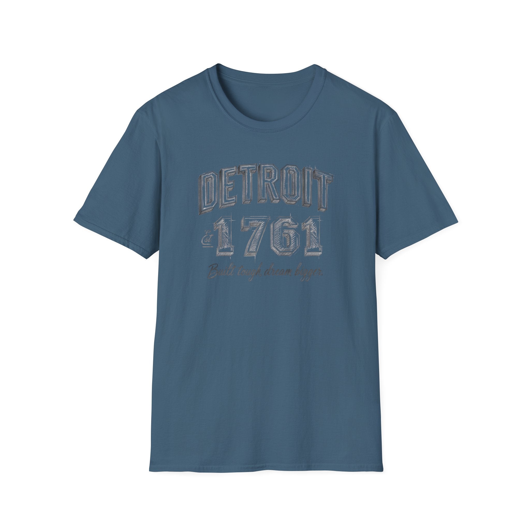 Detroit 1761 T-Shirt — Built Tough, Dream Bigger Vintage City Tee