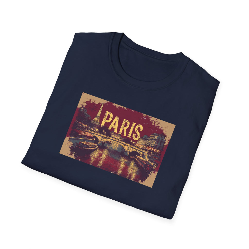 Vintage Paris skyline T-Shirt | Paris France cityscape tee