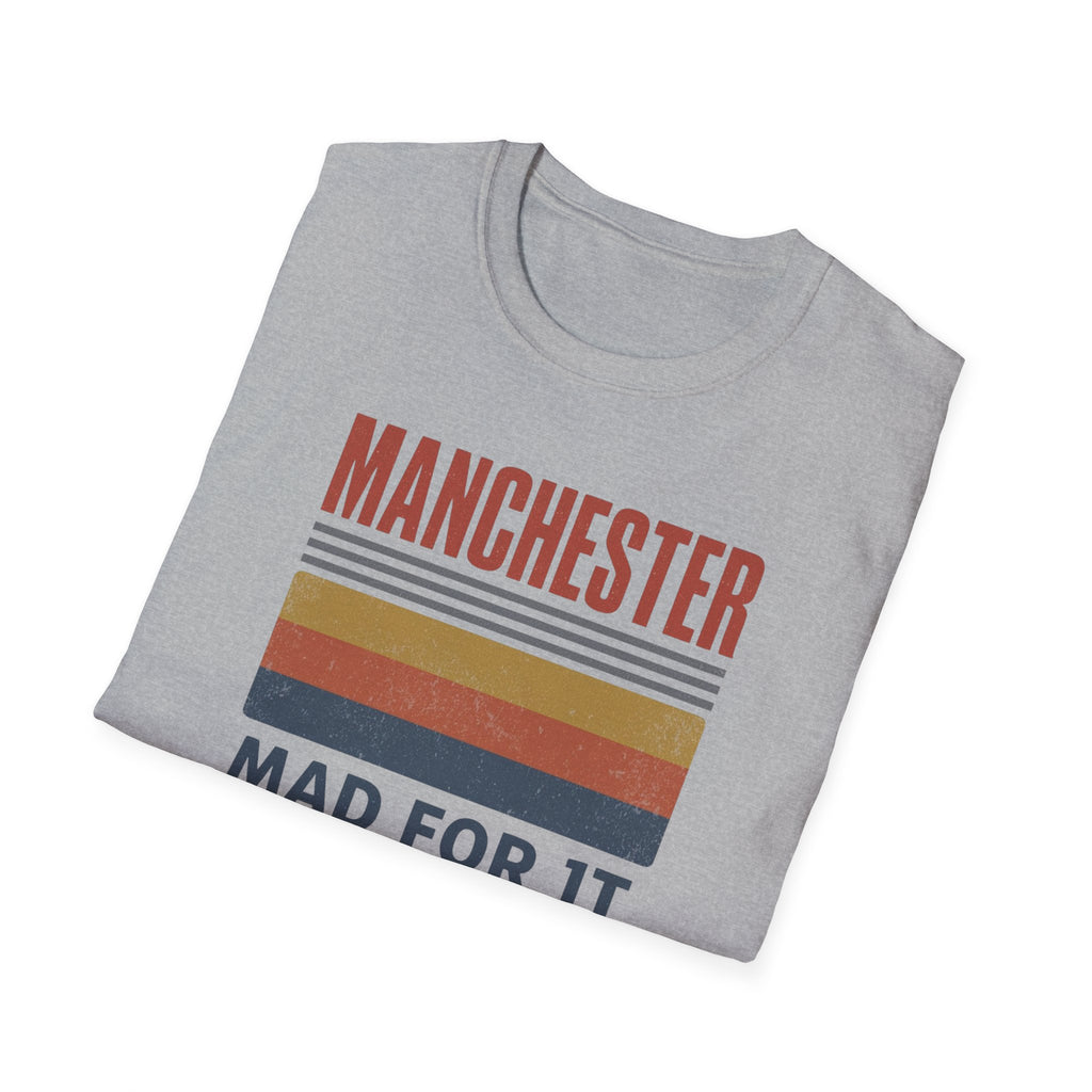 Manchester "Mad For It" Retro Stripe T-Shirt