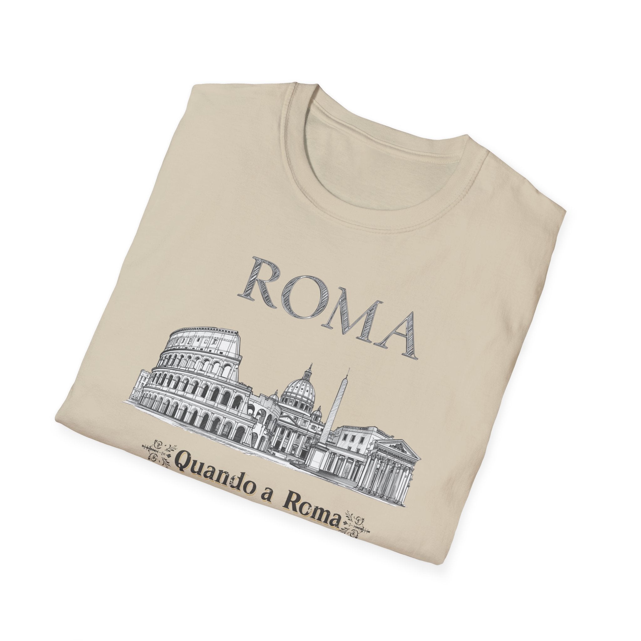 Roma skyline illustration T-Shirt | Colosseum Vatican Stencil