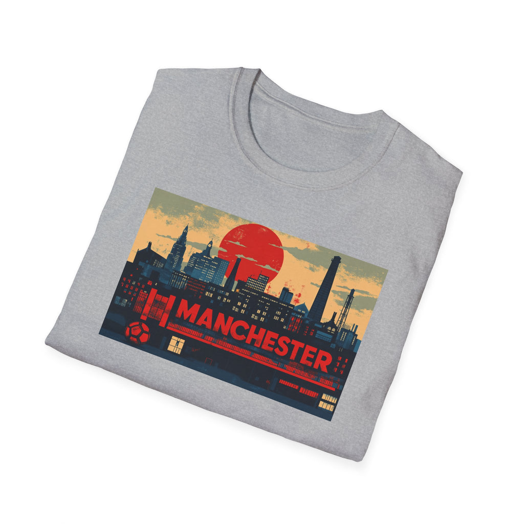 Manchester Skyline T-Shirt | Retro Cityscape Travel Tee