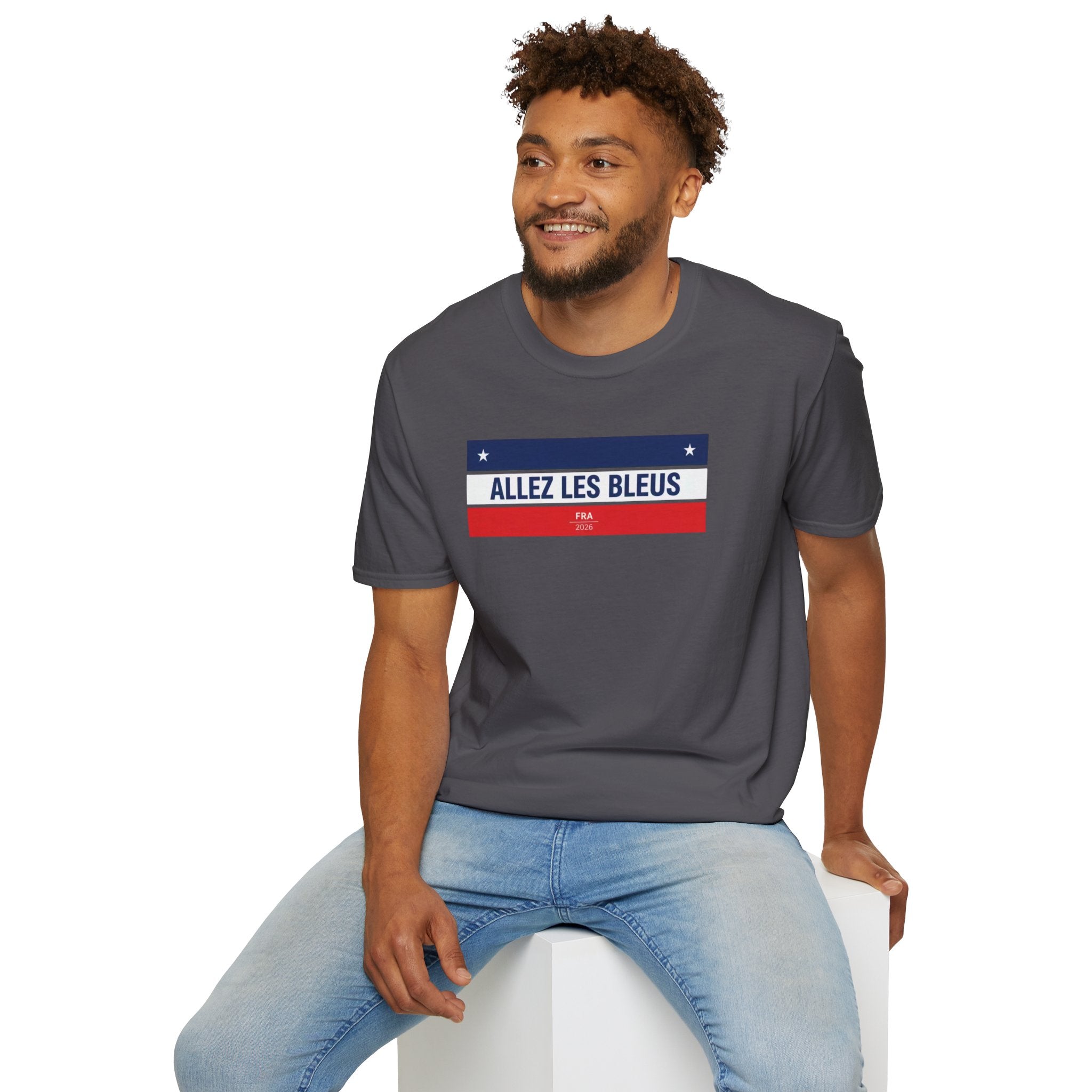 T-Shirt — Allez Les Bleus French Flag Soccer Supporter Tee