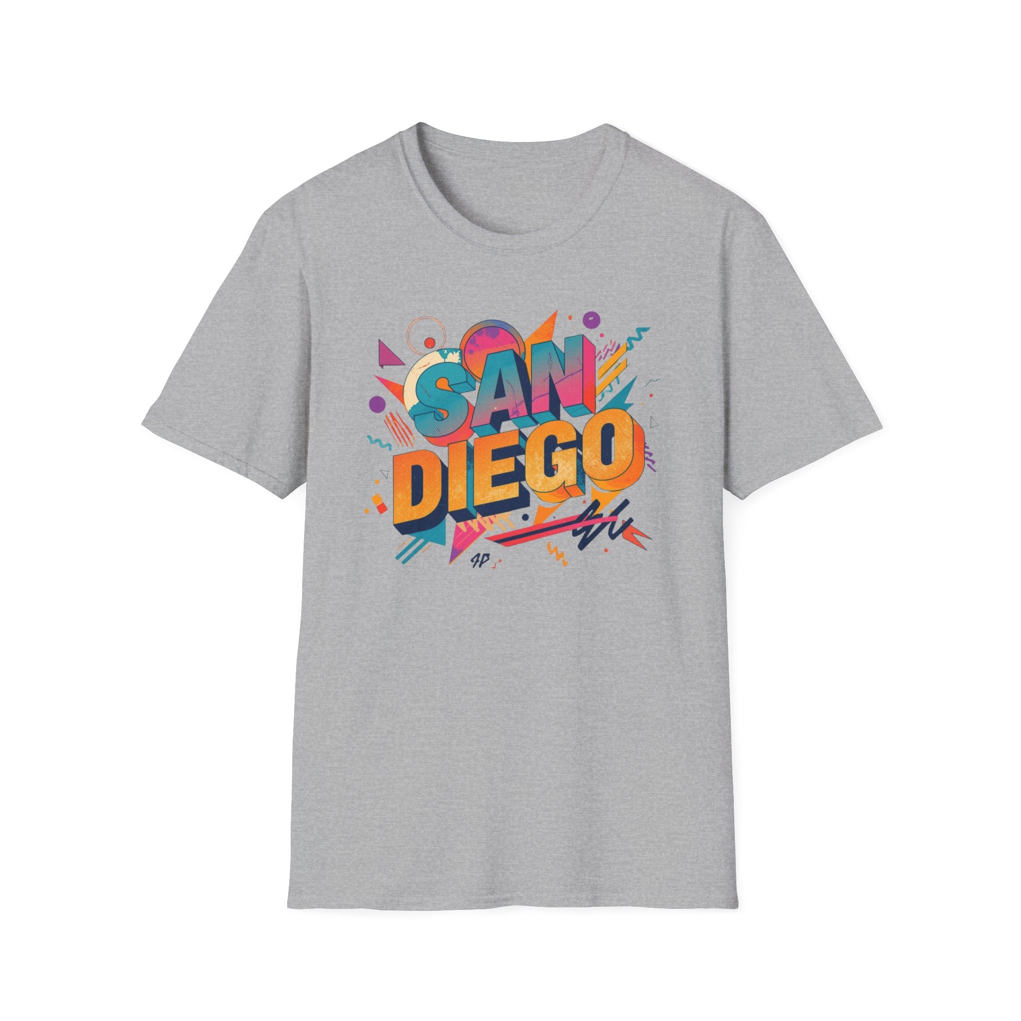 San Diego Retro Graphic T‑Shirt — Colorful 80s Style City Tee