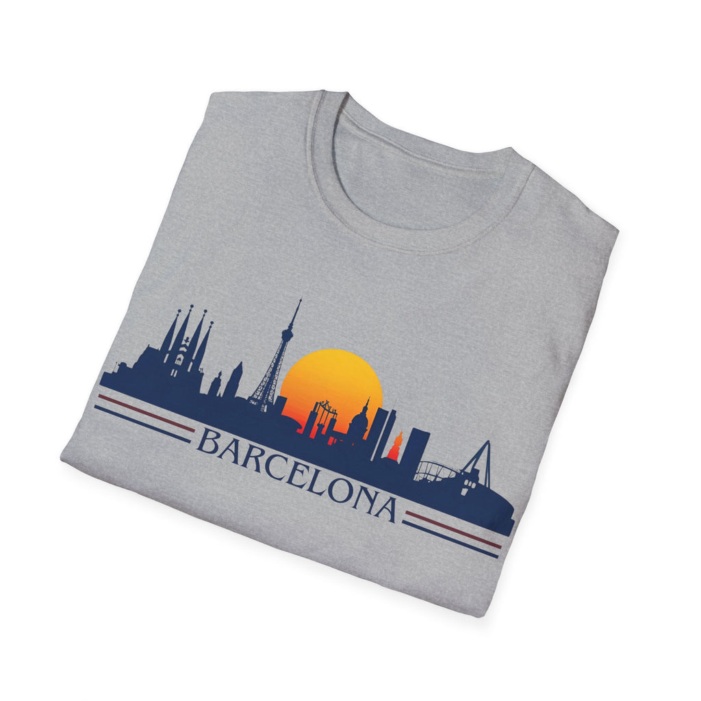 Barcelona skyline sunset T-Shirt | Spanish cityscape tee