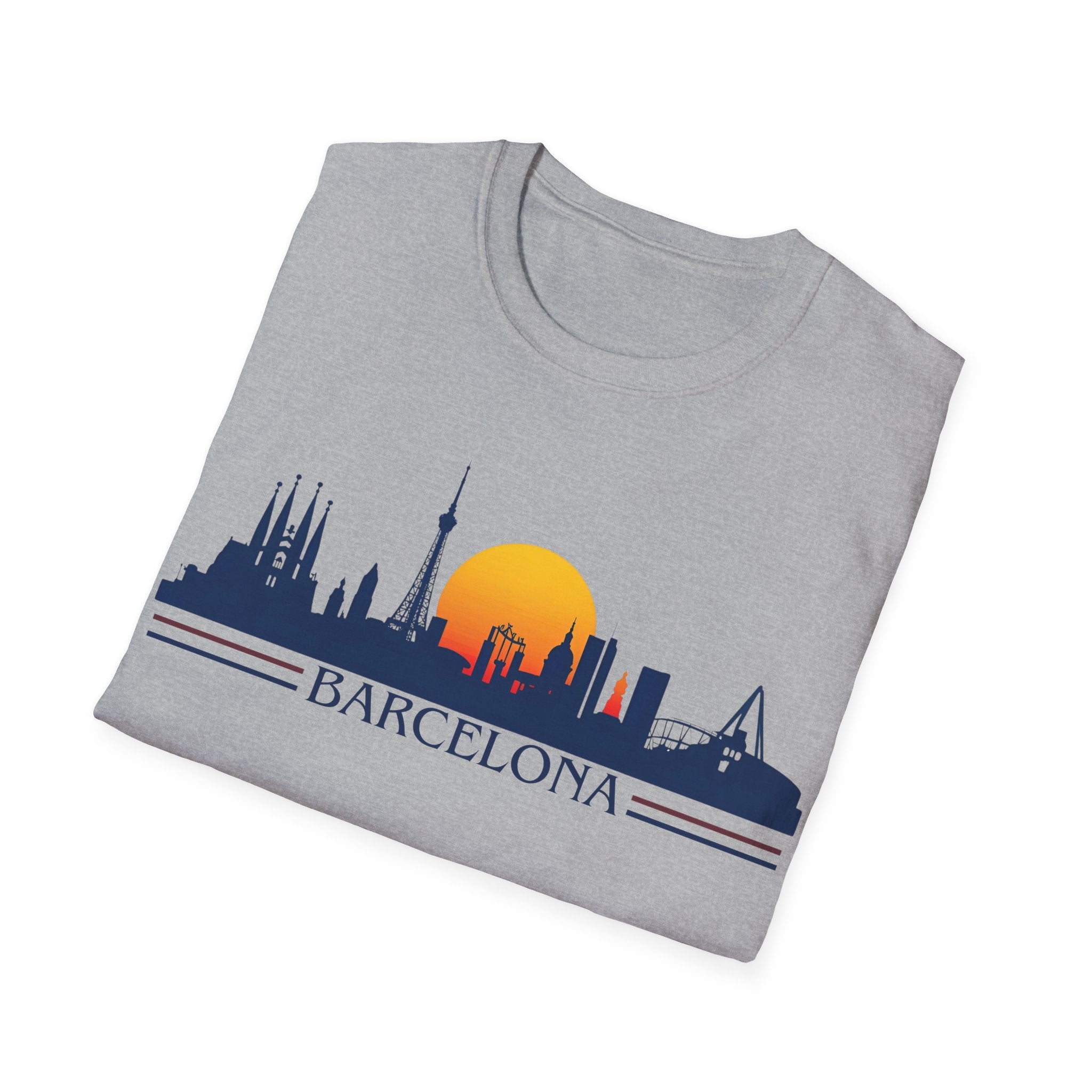 Barcelona skyline sunset T-Shirt | Spanish cityscape tee