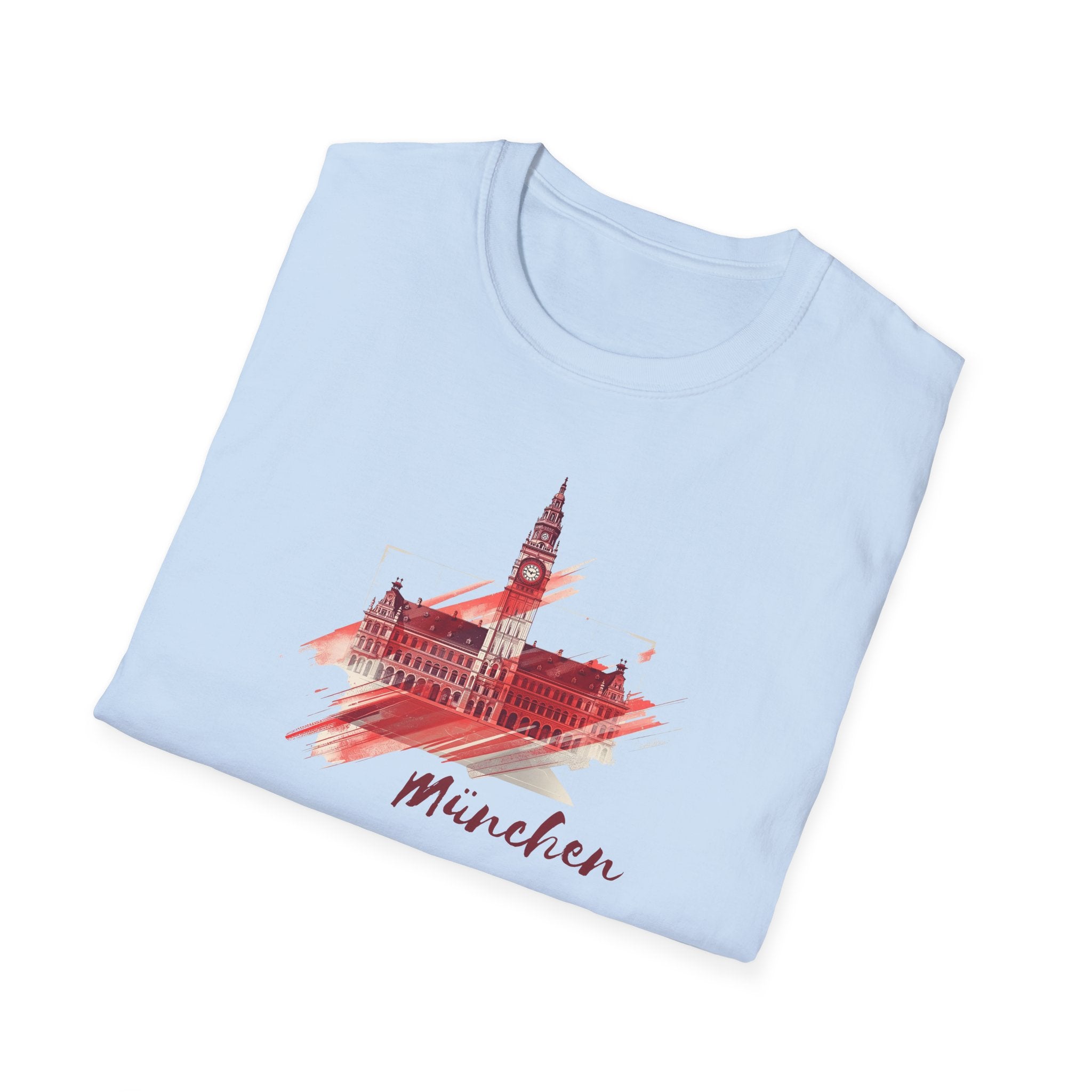 Munchen skyline brushstroke T-Shirt | Munich cityscape souvenir