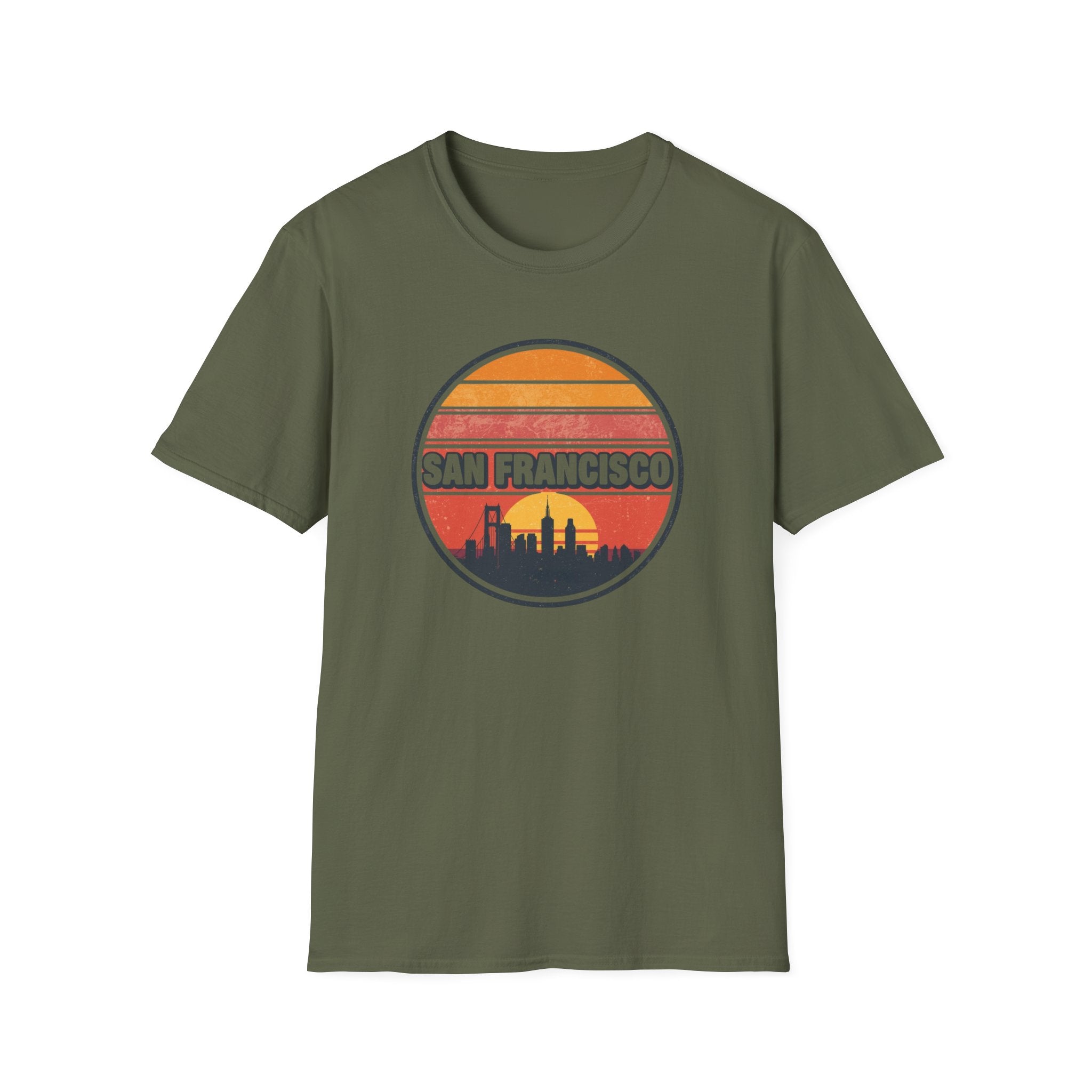San Francisco Sunset Skyline T-Shirt — Retro Cityscape Tee