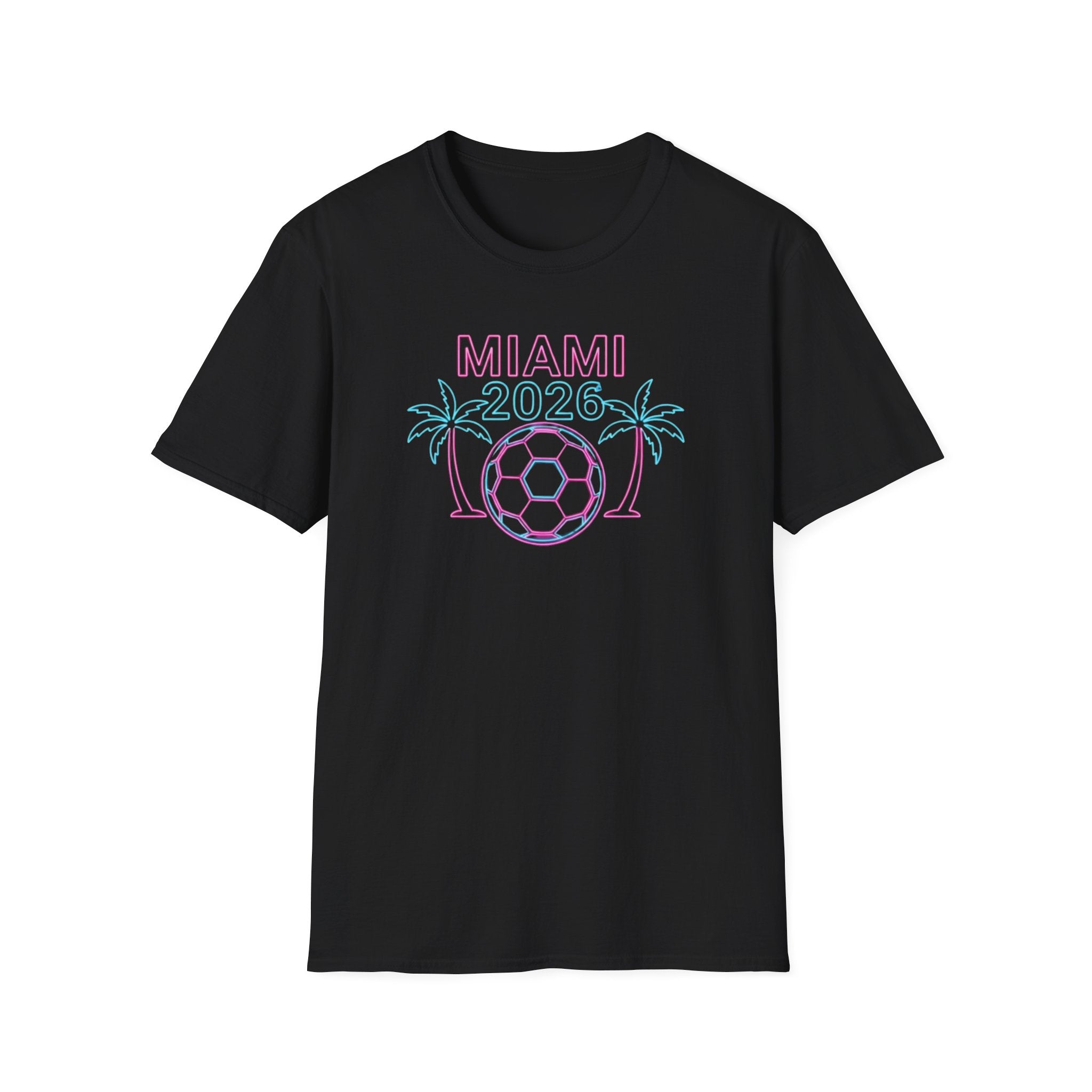 Miami 2026 Soccer T-Shirt — Neon Palm Beach Tournament Tee