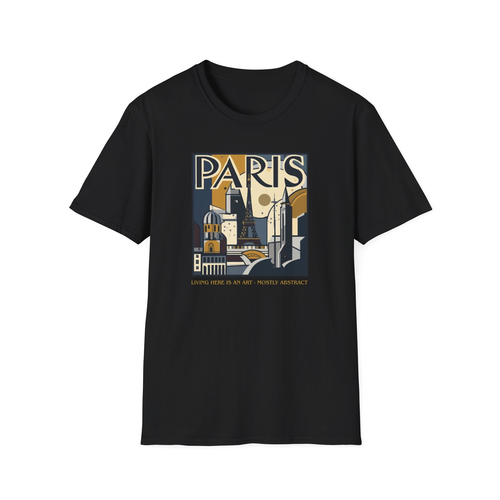 Paris Travel Poster T-Shirt — Retro Art Deco Cityscape Tee