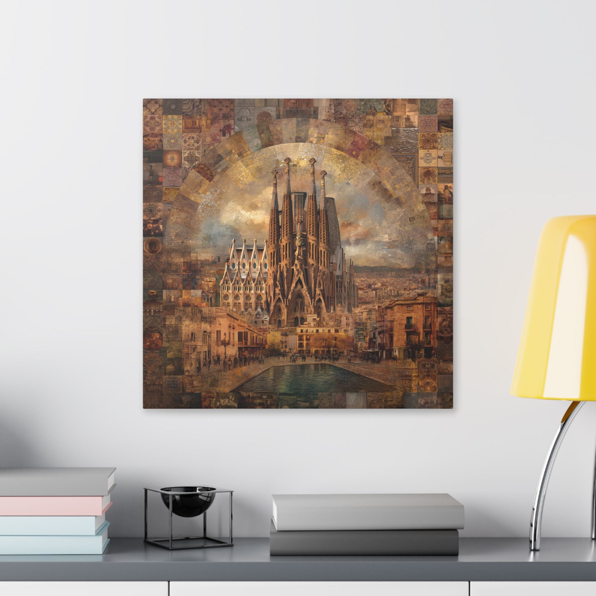 Sagrada Família Mosaic Stretched Canvas Wall Art