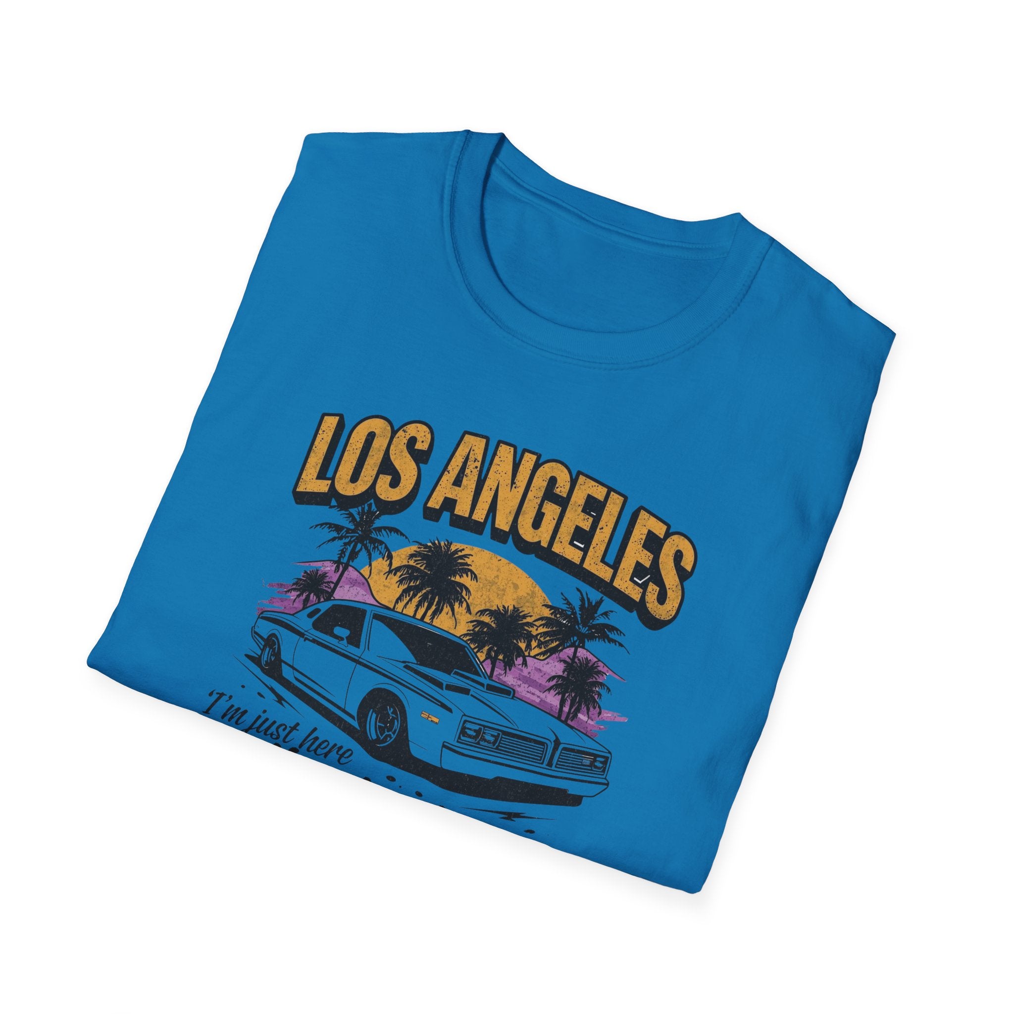 Los Angeles Retro Car T-Shirt — "For the Street Cred" Vintage Sunset Tee