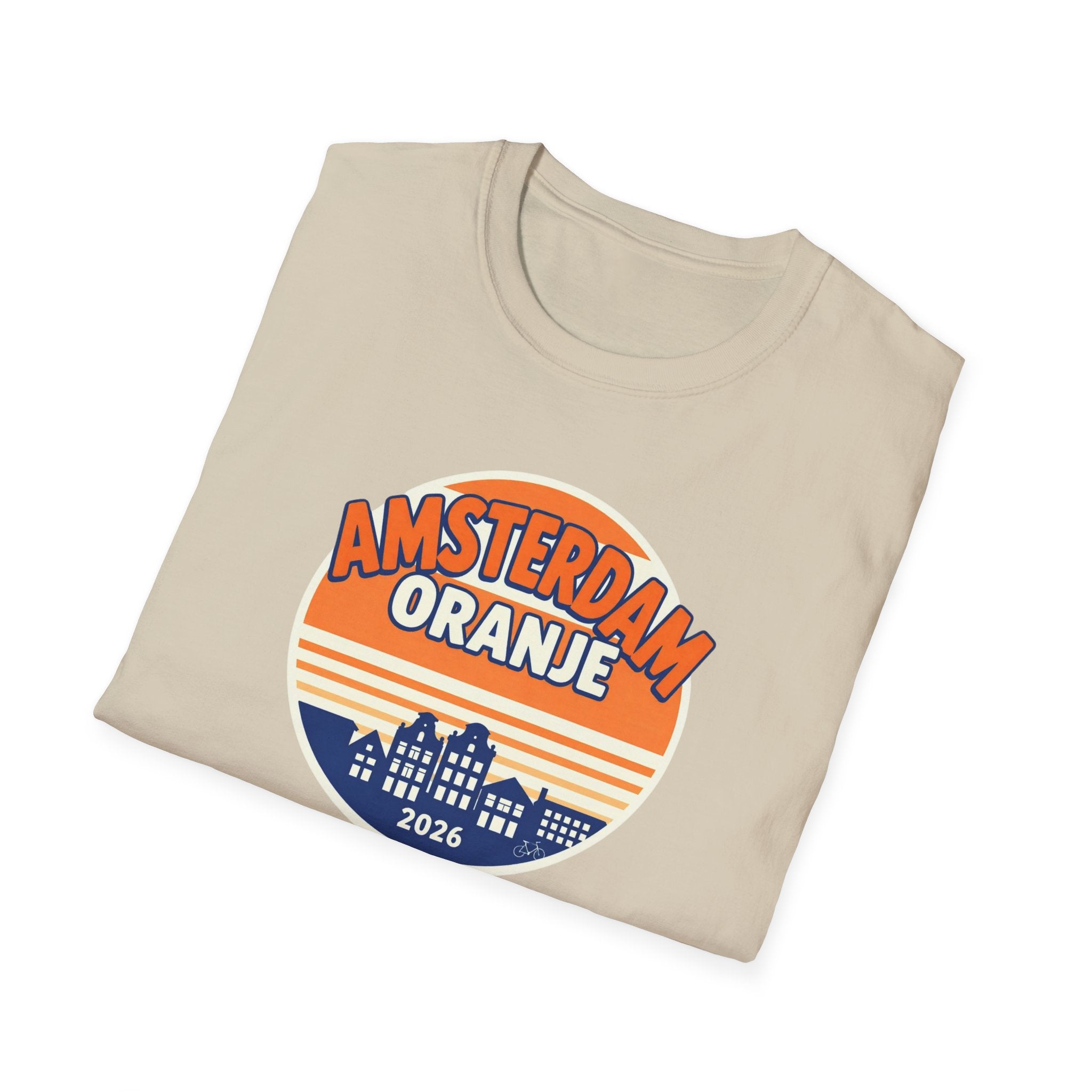 Amsterdam Oranje Vintage Skyline T-Shirt — 2026 Dutch Pride Tee