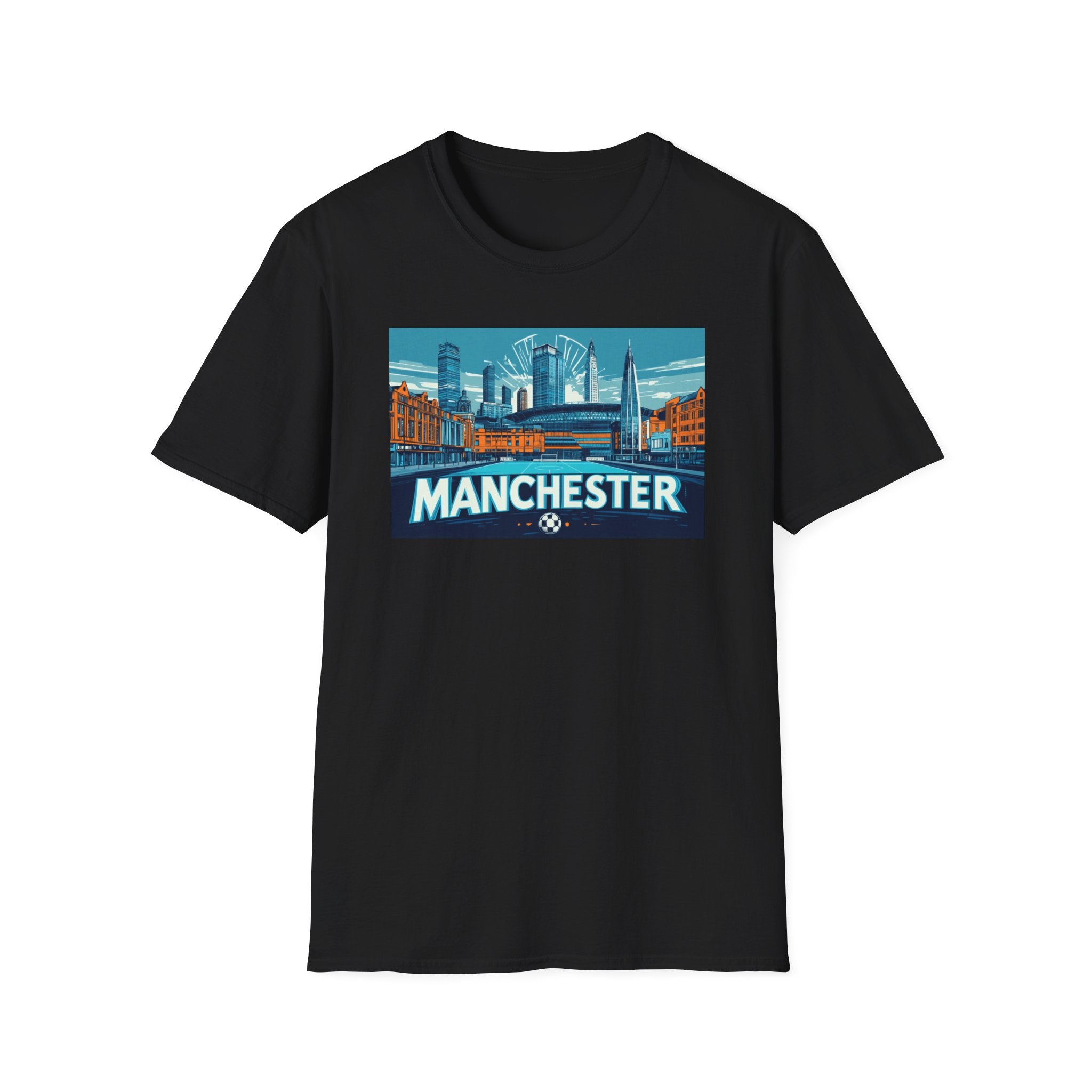Manchester skyline T-Shirt | Cityscape graphic tee, England travel souvenir